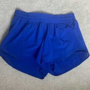 Dark Blue Hotty Hot High-Rise Lined Short 4". No tag- size 6. Good quality